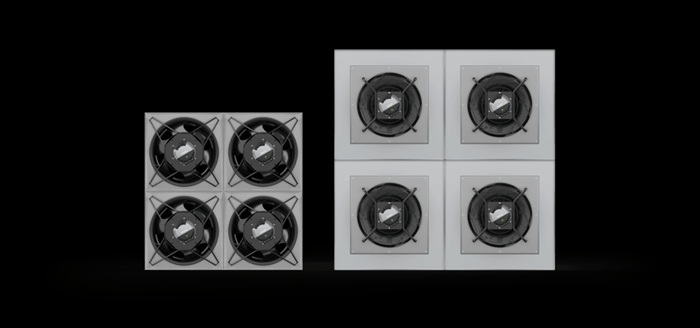 In modular designs, the new fan design enables significant space savings and more efficient use of space. Source: ebm-papst