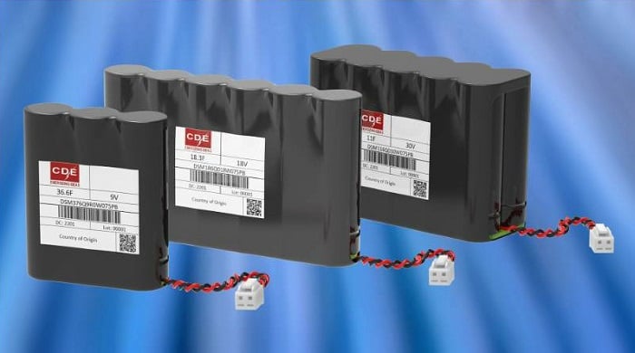 Figure 2: A new line of Cornell Dubilier Electronics (CDE) standard supercapacitor modules has been announced by New Yorker Electronics. Source: Cornell Dubilier