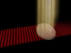 After a material is irradiated with a specially designed pattern, a light wave can pass through the object. (Source: Technische Universität Wien)