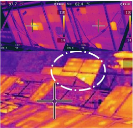 The thermal radiation readings on panels provided a better understanding of how to provide low-concentration photovoltaic systems. Image Credit: Michigan Tech