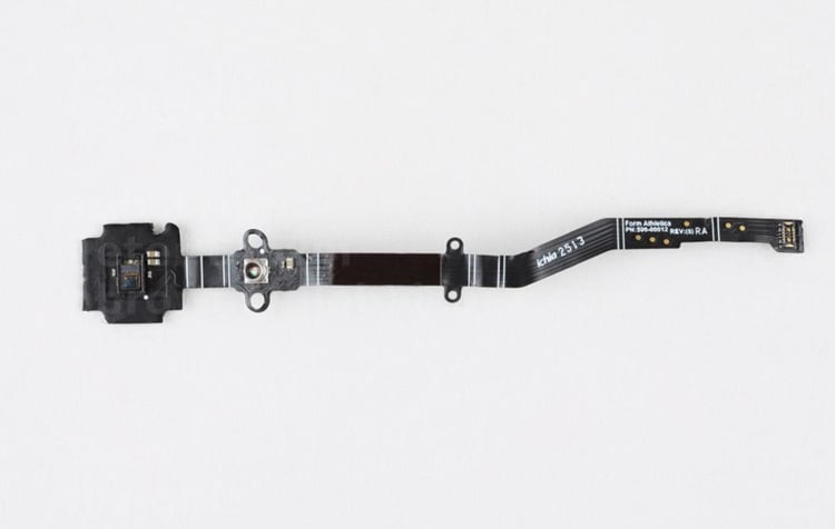 The sensor board on the Form Smart Swim 2 Pro goggles. Source: TechInsights