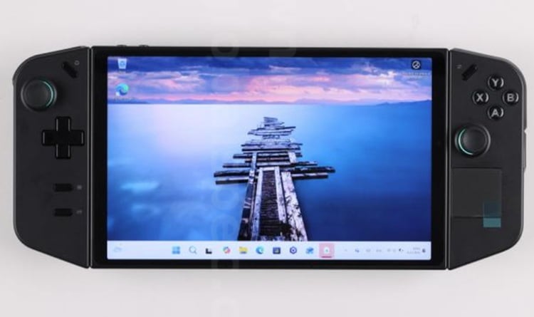 The Lenovo Legion Go portable gaming system feaures an AMD processor and Sk Hynix main memory for high resolution handheld gaming. Source: TechInsights 