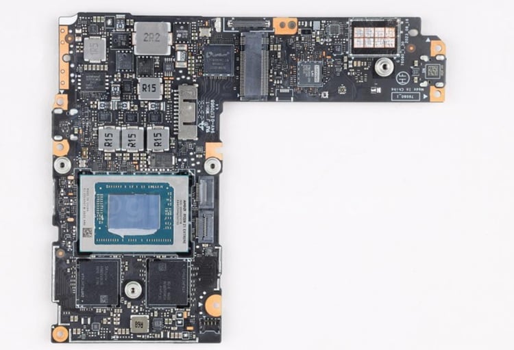 The main board found on the Lenovo Legion Go portable gaming system. Source: TechInsights. 