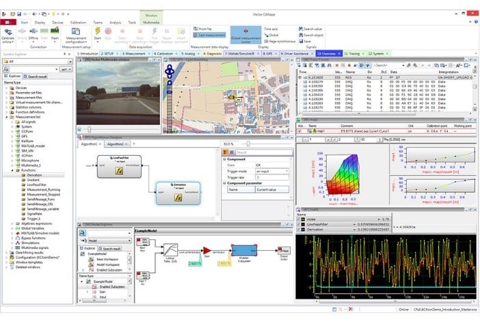 Figure 3: The data is analyzed with various charts and graphs as well as the ability to record GPS location and video data. Source: Vector