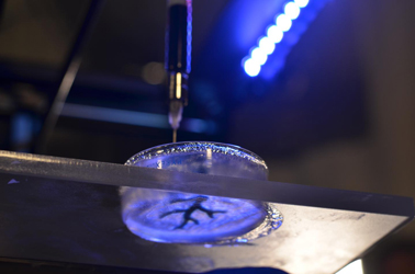 A coronary artery structure being 3-D bioprinted. Image Credit: Carnegie Mellon University College of Engineering