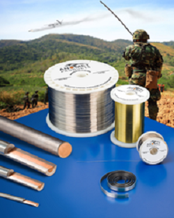 Clad metal wire is metallurgically bonded with up to three layers. (Source: Anomet Products)