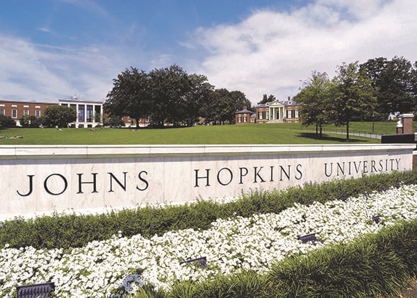 Figure 1: Entrance to Johns Hopkins University. Source: Johns Hopkins University