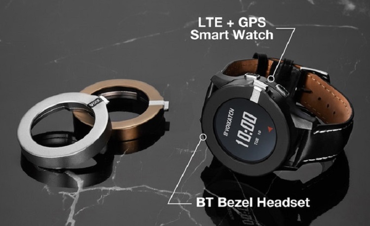A smartwatch that has GPS, on-wrist charging and a fitness tracker. Source: Kickstarter