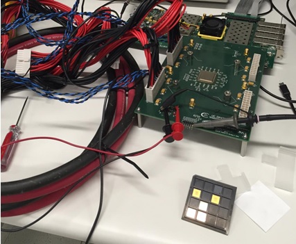 By splitting programs across a large number of processor cores, the KiloCore chip designed at UC Davis can run at high clock speeds with high energy efficiency. Credit: Andy Fell/UC Davis