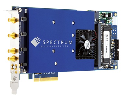 The M4i.6631 AWG, generating practically any waveform. In DDS mode, the card generates up to 20 independent sine wave carriers per channel for fast and easy experiment control. Source: Spectrum Instrumentation