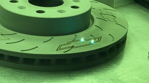 Figure 1: The G2 system engraving disc brakes. Source: Epilog Laser