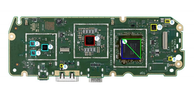 The top of the main PCB board found inside the Facebook Portal TV. Source: IHS Markit