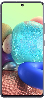 The front of the Galaxy A71 smartphone. Source: Samsung Electronics