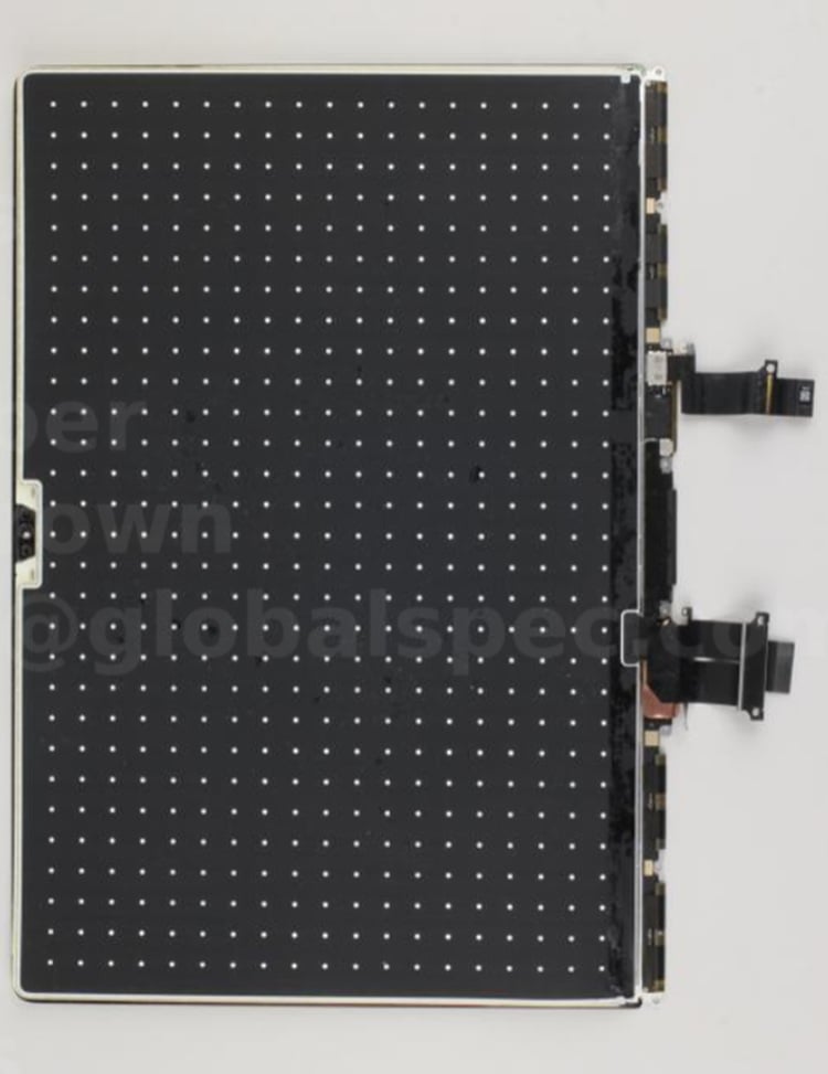 The 120 Hz display board found inside the Apple MacBook Pro. Source: TechInsights