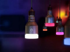 An assortment of LIFX smart bulbs.
