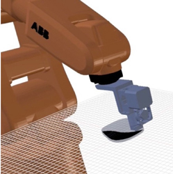 Simulation of ABB robotic arm performing 3-D printing tasks. Image credit: Business Wire