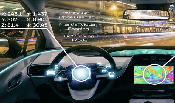 Continuous navigation data is critical in applications like self-driving cars. Source: Honeywell