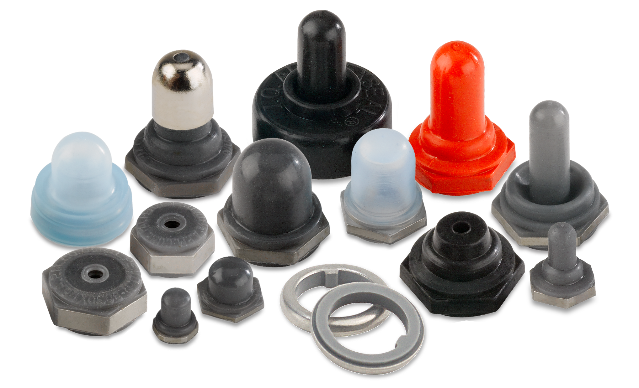 Figure 1. Boots and bushings like these can help protect the environment from toxins contained in critical equipment. Source: APM Hexseal Corporation