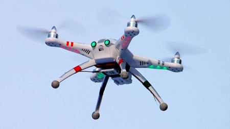 The quadcopter is an example of an underactuated robot. Source: Creative Commons License