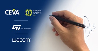 Advanced 3D gesture, cursor and motion control are in store for the digital pen experience, thanks to a collaboration between three players in the electronics space. Source: CEVA Inc.