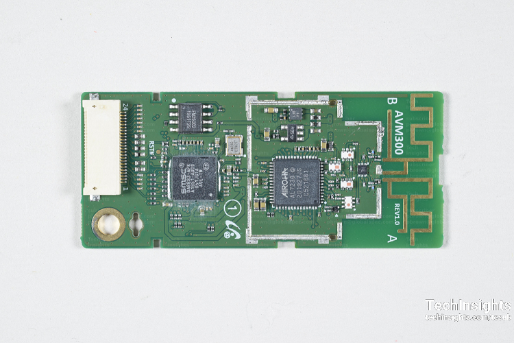 The audio transceiver board components of the Samsung Soundbar. Source: TechInsights