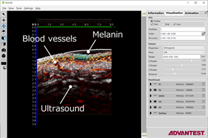 The Euclid 3D image viewer can be used to display tomographic imagery. Source: Advantest Corp.